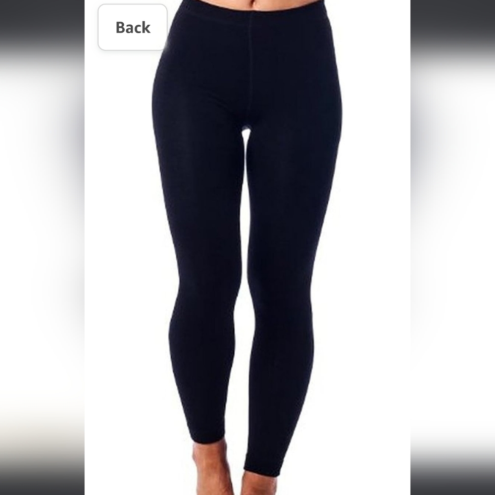Gold Medal Womens warm winter fleece lined leggings (Navy Blue)